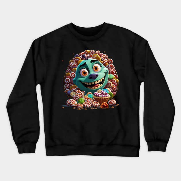 Smiling cookie monster Crewneck Sweatshirt by Virshan